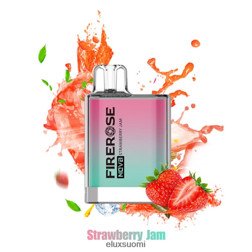 Elux Firerose Nova mansikkahillo 600 hengitystä kertakäyttöinen vape ZBJ4RR113|Elux Flavours